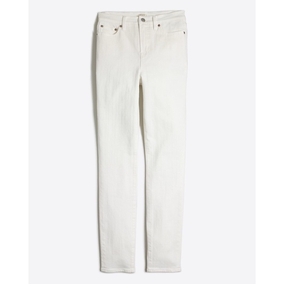 Sz 31 J. Crew White Denim 10” High-Rise Cotton Skinny Jeans EUC - Picture 4 of 4